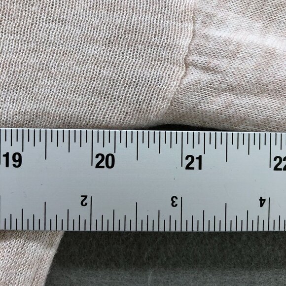 Madewell Long Sleeve Tie Front T Shirt Womens S Sheer V-neck Cream Lightweight - Picture 8 of 11